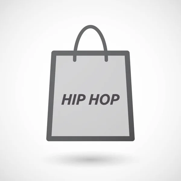 Geïsoleerde boodschappentas met de tekst Hip Hop — Stockvector