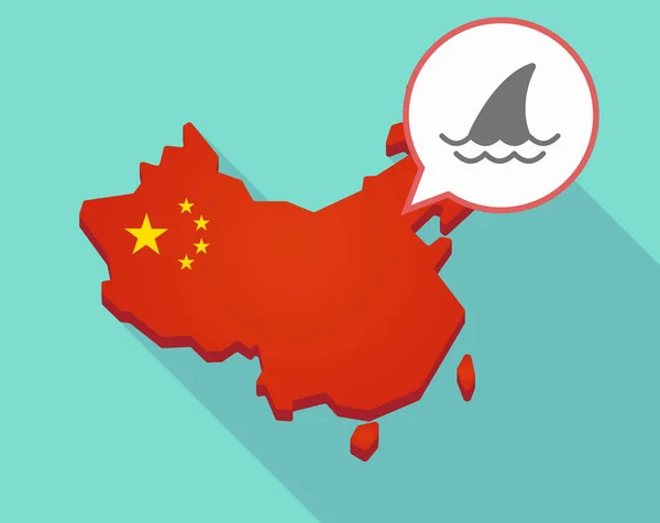 中国的鱼翅的电子地图 — 图库矢量图片