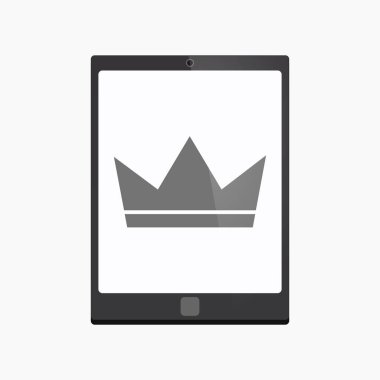 Bir taç ile izole tablet pc