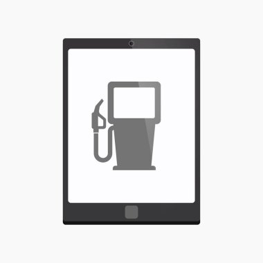 Bir benzin istasyonu ile izole tablet pc