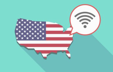 Bir radyo sinyali işareti ile ABD harita