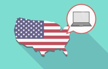 Bir dizüstü bilgisayar ile ABD harita