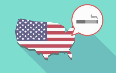 Bir sigara ile ABD harita