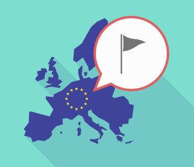 Bir golf bayrak ile AB harita