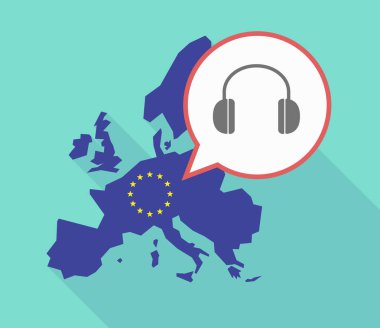 Bir kulaklık ile AB harita