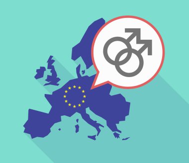 Eşcinsel bir işareti ile AB harita