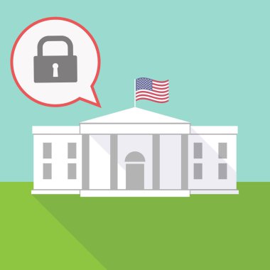 bir balon ve kapalı kilit pad ile Beyaz Saray