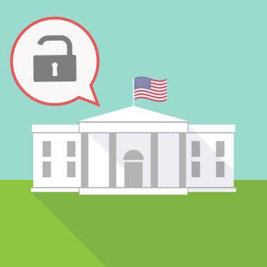 bir balon ve bir açık kilidi paneli ile Beyaz Saray