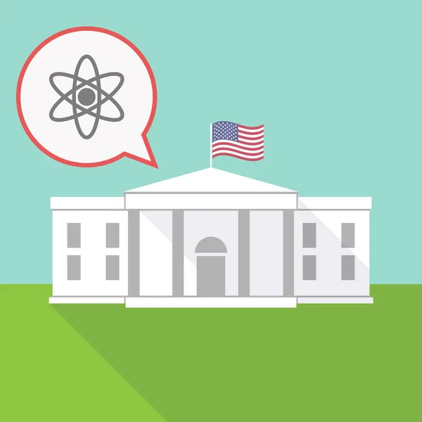 The White House with a balloon and an atom — Stock Vector