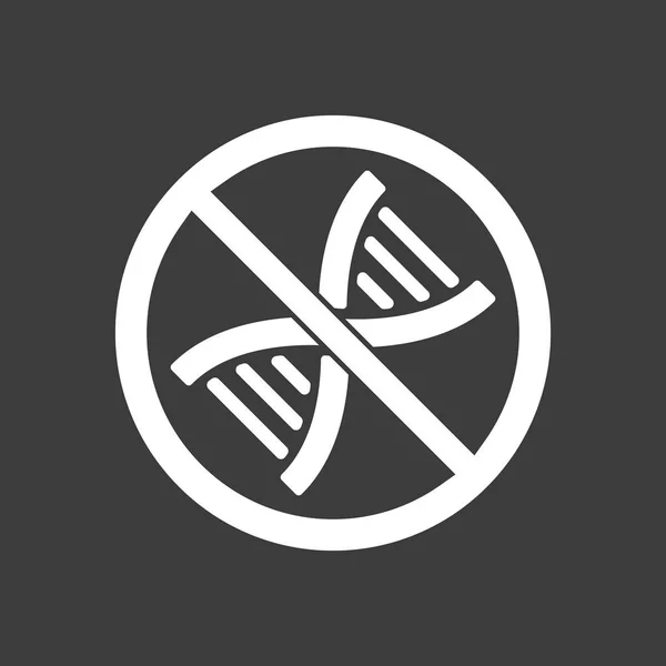 Ilustración vectorial aislada de un signo de ADN en un no permitido si — Archivo Imágenes Vectoriales