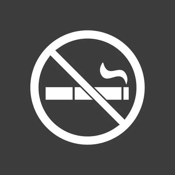 Bir yasak var sigarada izole vektör çizim — Stok Vektör