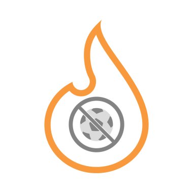 Bir futbol maçı değil izin verilen bir sinyal içinde izole alev 