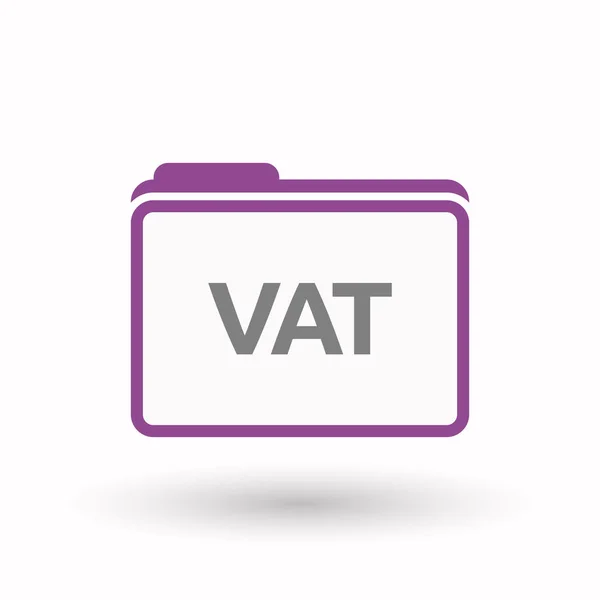 Carpeta aislada con el acrónimo IVA del impuesto sobre el valor añadido — Vector de stock