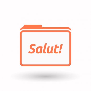 Hello metnini izole klasörüyle! Fransızca dil