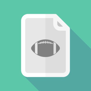 Bir Amerikan futbolu balonu uzun gölge belgeyle