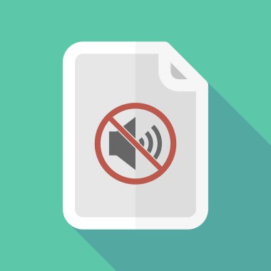 Uzun gölge belge bir değil bir hoparlör ile sinyal izin 