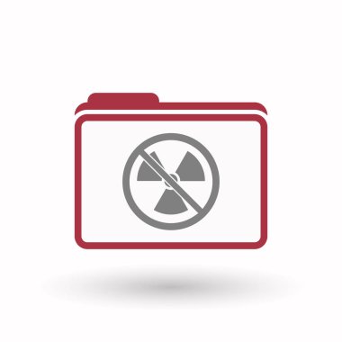 SIG izole klasör ile radyoaktivite işaret içinde bir değil izin