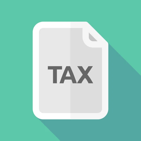 テキスト税を長い影文書 — ストックベクタ