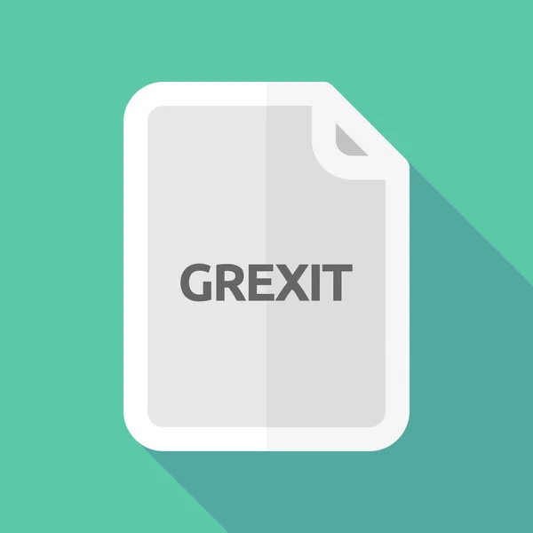 本文 Grexit 長い影ドキュメント — ストックベクタ