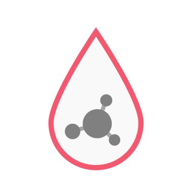 İzole kan damla birbirine bağlı net işaretiyle 