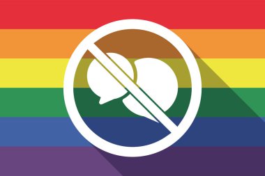 Uzun gay gurur bayrak bir değil iki komik Balonlu gölge al