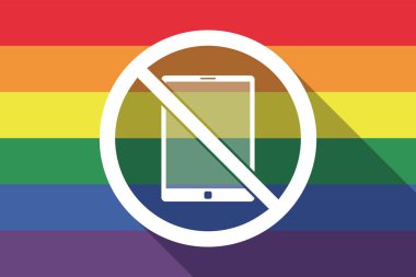 Uzun gay gurur bayrak tablet PC değil izin verilen bir s Gölge