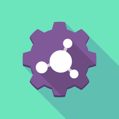 Uzun dişli birbirine bağlı net işareti ile gölge 