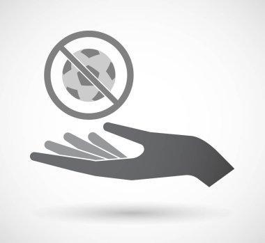 Bir futbol maçı değil izin verilen bir sinyal içinde izole el 