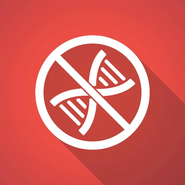Illustrazione di un segno di DNA in un segnale non consentito — Vettoriale Stock