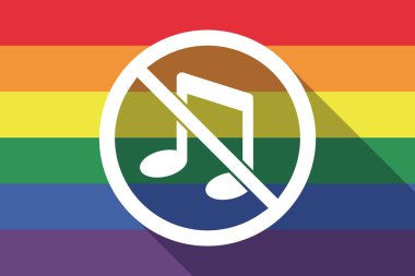 Uzun bir değil bir müzikal Not bayrağıyla Eşcinsel gurur gölge regl