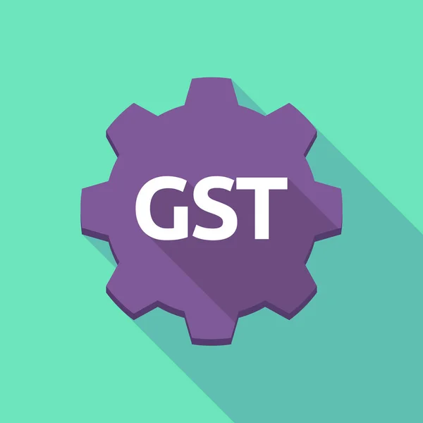 Equipamento de sombra longa com a sigla GST do Imposto de Bens e Serviços — Vetor de Stock
