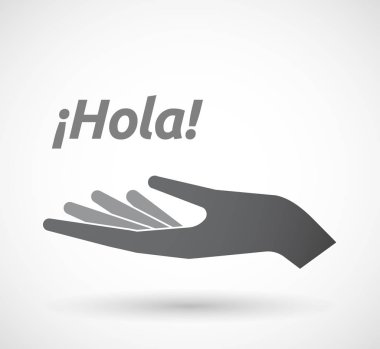 Hello metnini izole eliyle! İspanyol dilinde