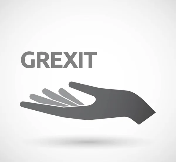 Mano isolata con il testo GREXIT — Vettoriale Stock