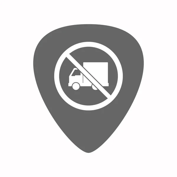 孤立的吉他拨片与一辆货车在一个不允许 — 图库矢量图片