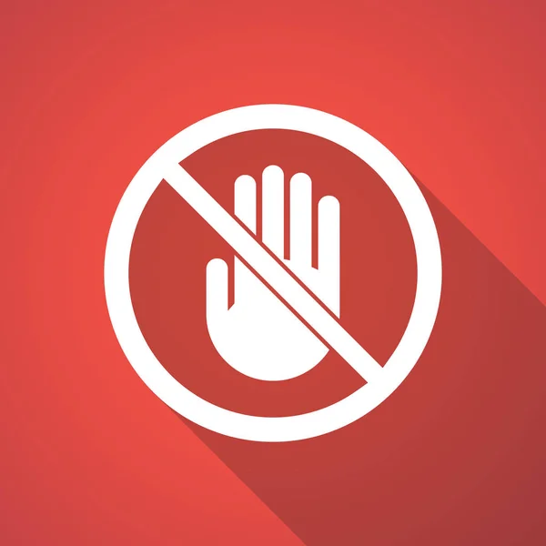 Illustration d'une main dans un signal non autorisé — Image vectorielle