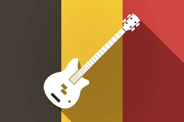 Ombre longue drapeau d'Allemagne avec une guita basse électrique à quatre cordes — Image vectorielle