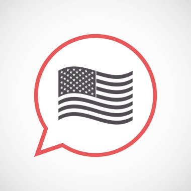 ABD Amerika sallayarak ile izole komik balon