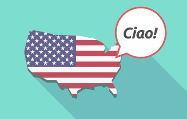 Uzun metin Merhaba ile gölge ABD harita! Alman dilinde