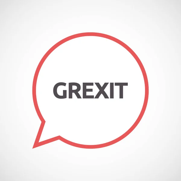 Geïsoleerde komische ballon met de tekst Grexit — Stockvector