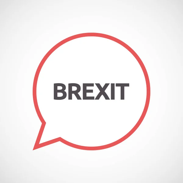 Ballon BD isolé avec le texte BREXIT — Image vectorielle