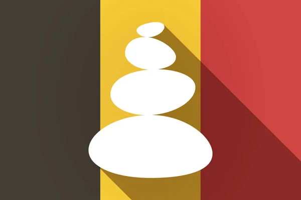 Ombre longue drapeau de l'Allemagne avec un empilés pierres zen — Image vectorielle