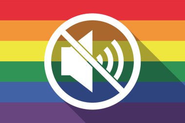 Uzun gay gurur bayrak değil izin verilen bir Sig bir hoparlör ile gölge