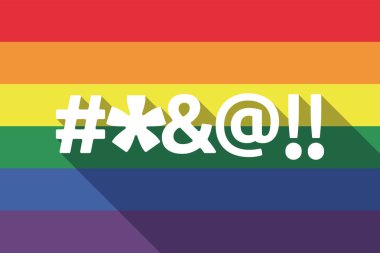 Uzun gölge Eşcinsel gurur bayrak küfrederek tex ile