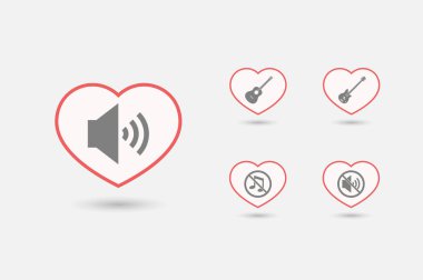 Simgeler kümesi satır sanat kupa ses ve müzik ile ilgili