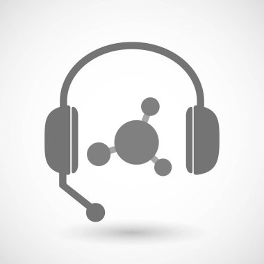 İzole eller serbest kulaklık birbirine bağlı net işareti 