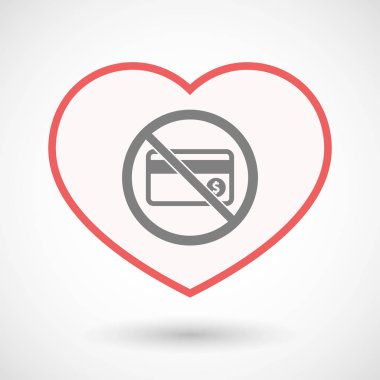 İzole hat sanat kalp bir değil bir kredi kartıyla sı izin