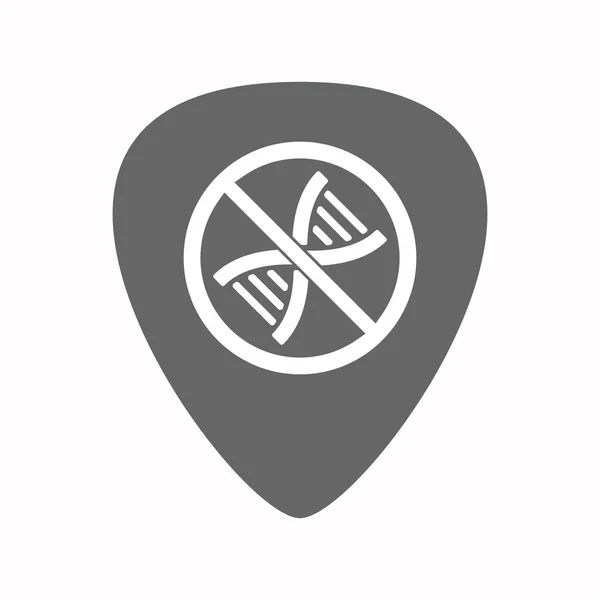 Elszigetelt gitár plektron egy DNS-jel, egy nem engedélyezett signa — Stock Vector