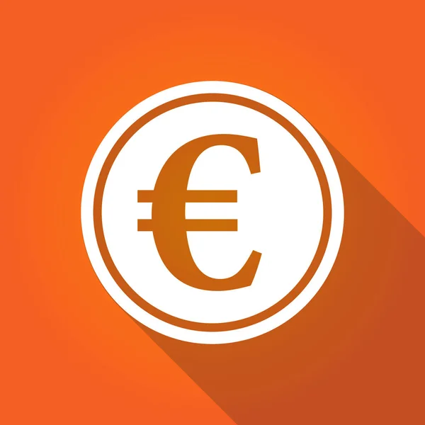 Ilustração de uma moeda de euro — Vetor de Stock