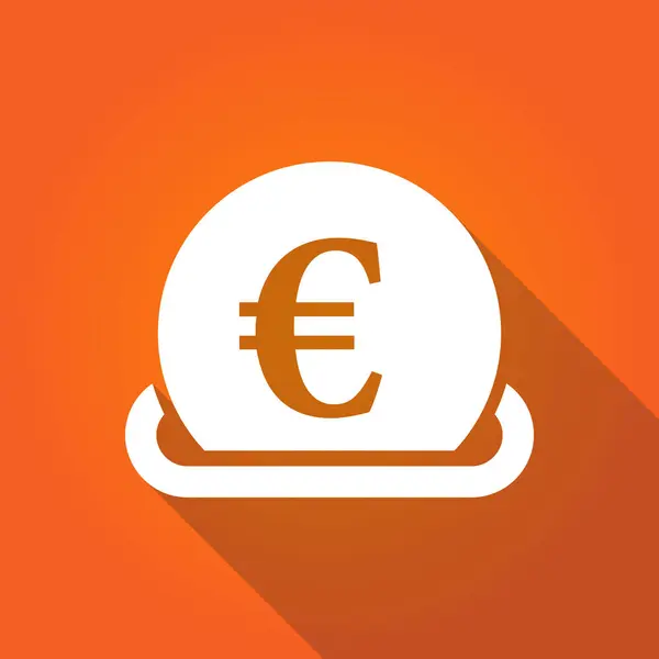 Ilustrace euromince zadávání do kasičky — Stockový vektor