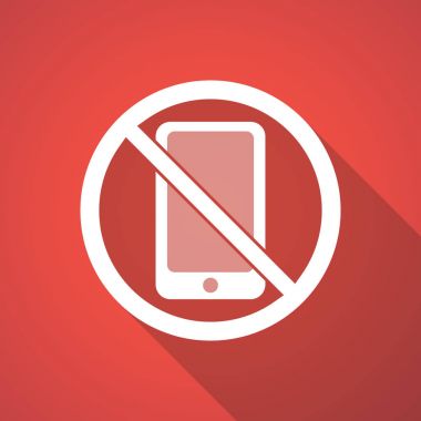 Bir telefon değil izin verilen bir sinyal içinde gösteren resim 